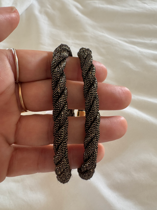 The Heartknot Gold And Black Antique Stacker