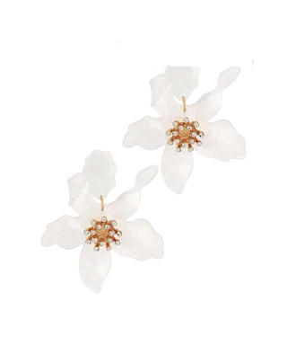 Orchid Crystal Acrylic Earrings