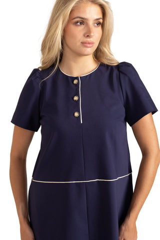 Thomas & Lourdes June Dress in Navy