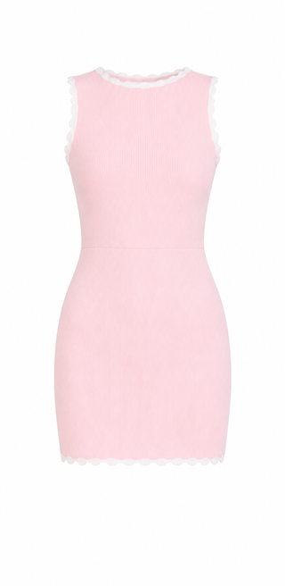 Mumu Cora Mini Dress in Taffy Pink